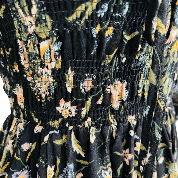 Free People NWT Small OASIS FLORAL PRINTED MAXI DRESS - BLACK COMBO - Picture 5 of 16